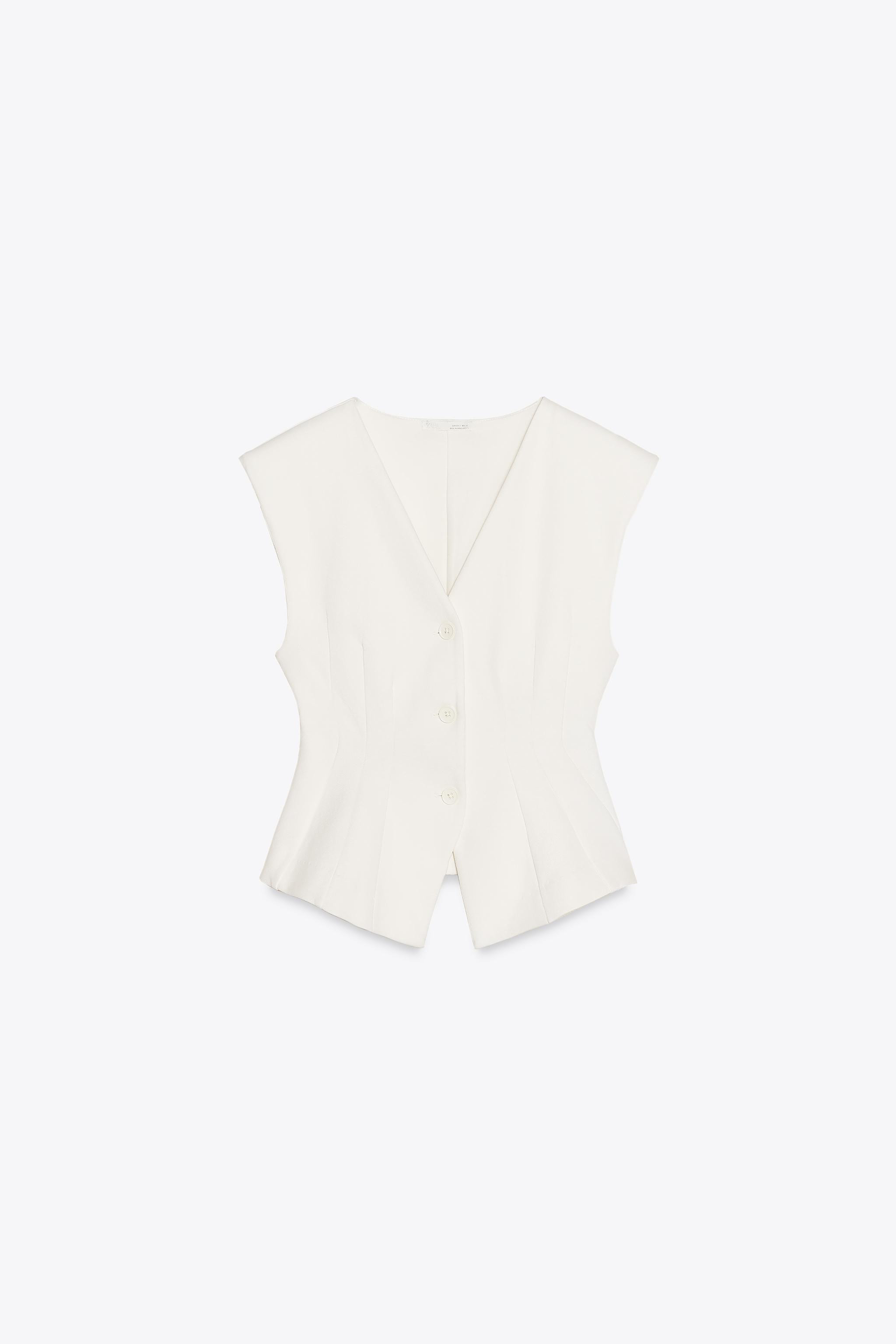 INTERLOCK KNIT VEST TOP | Zara US