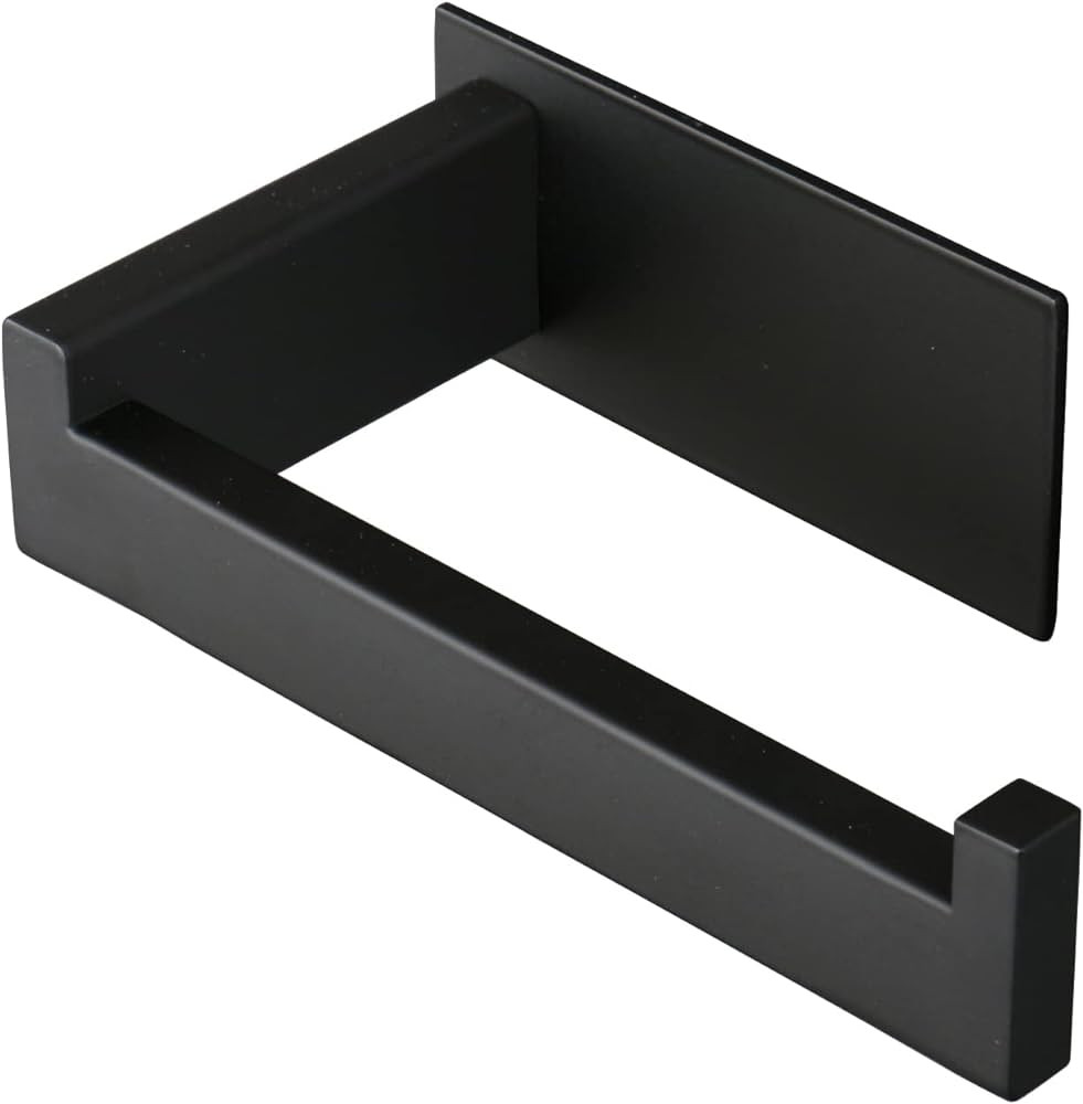 Toilet Paper Holder, Self Adhesive Tissue Holder Stainless Steel Rustproof Paper Roll Holder, No ... | Amazon (US)