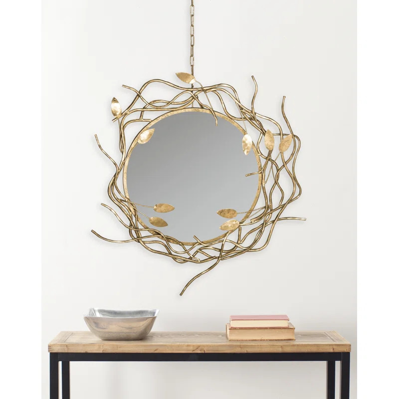 Aucoin Asymmetrical Metal Wall Mirror | Wayfair North America