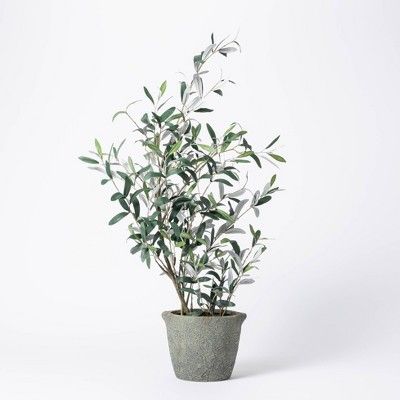 37&#34; Artificial Olive Bush Tree in Pot Black - Threshold&#8482; designed with Studio McGee | Target