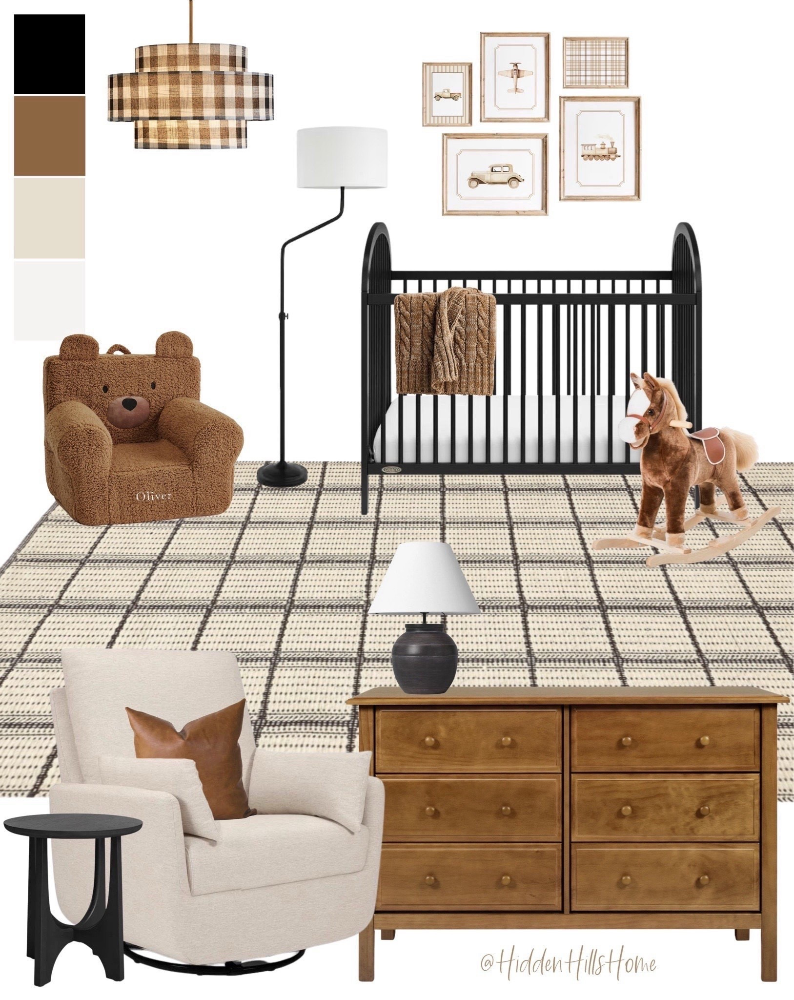 Baby boys nursery mood board, modern classic nursery design inspo, baby boys bedroom ideas, boys nursery mood board #babyboy