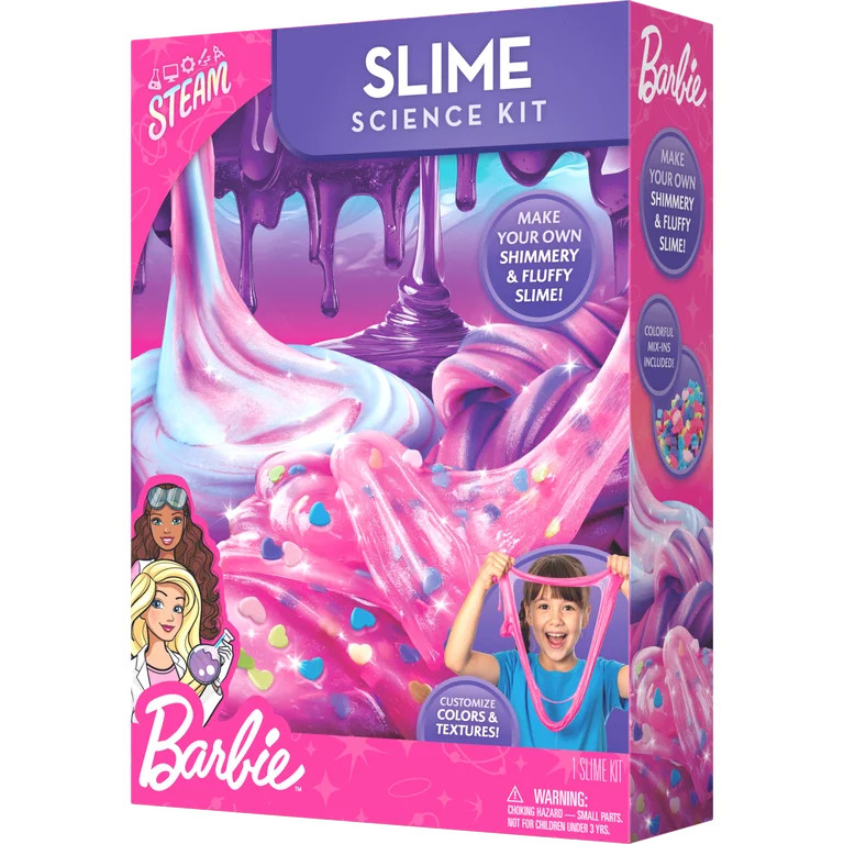 Barbie Slime Science Kit with Glitter and Fluffy Slime Accessories by Blue Marble | Walmart (US)