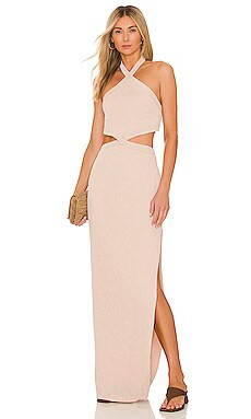 RUMER Cassidy Maxi Dress in Nude from Revolve.com | Revolve Clothing (Global)