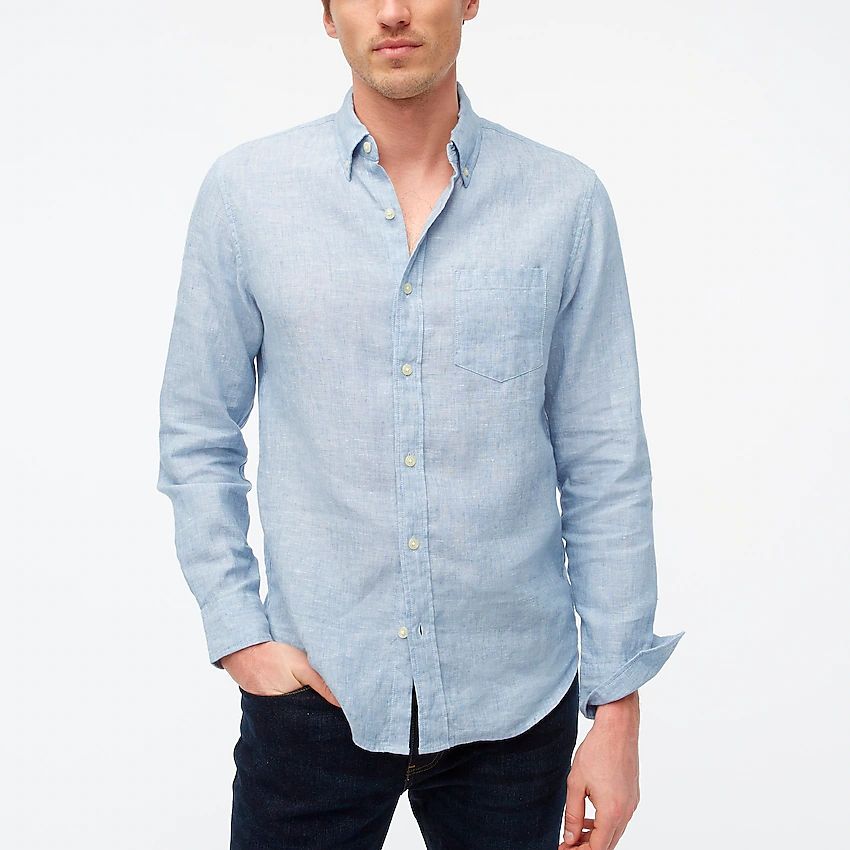 Slim linen-cotton shirt | J.Crew Factory