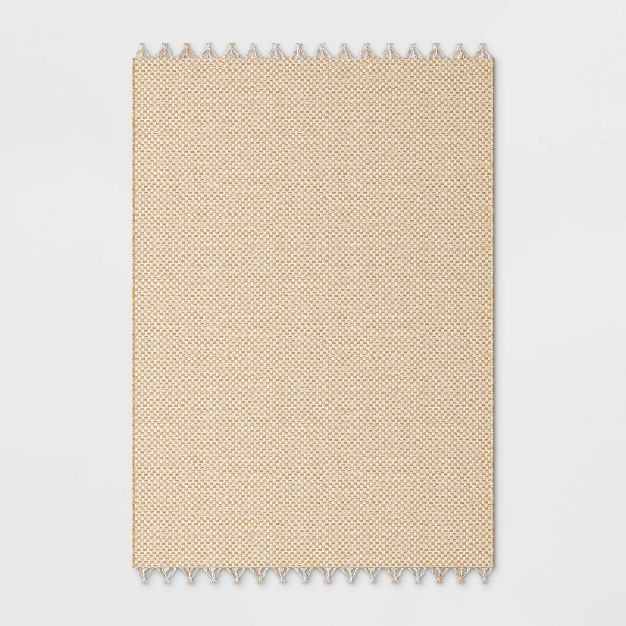 Powerloom Woven Tapestry with Fringe Outdoor Rug Neutral - Threshold™ designed with Studio McGe... | Target