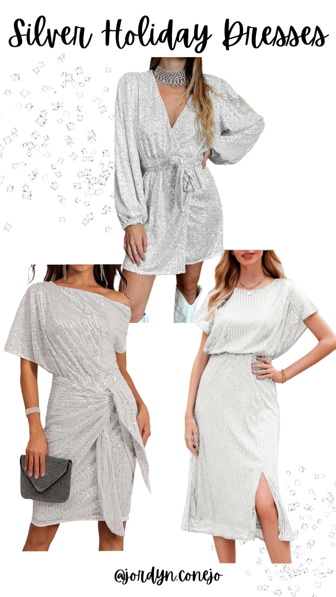 Silver Dress- New years dress- Sequin dress- Holiday dress- Christmas party dress- Holidays- Sequins- Dress- 

#LTKSeasonal #LTKHoliday #LTKstyletip