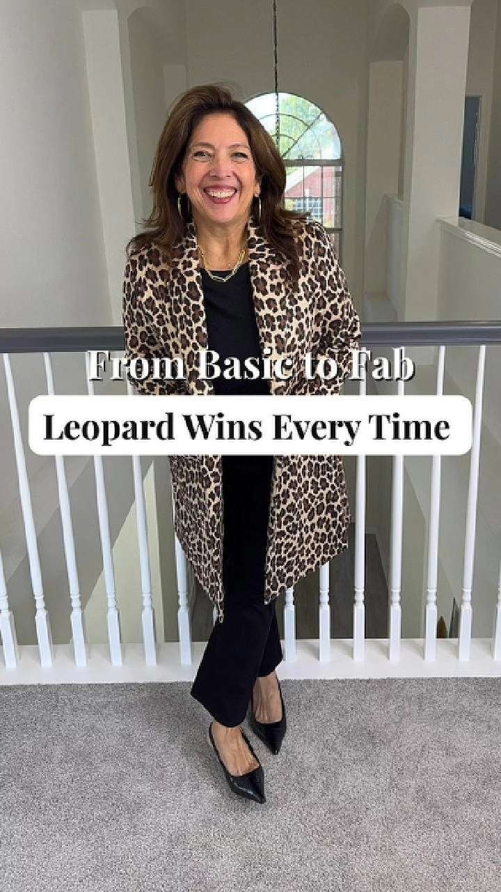 This leopard jacket was kindly gifted by @judeconnally and I have to say, it’s fabulous.
It’s soft, stretchy, and has pockets (always a win!). I’m showing a couple of ways to style it, from work-ready polish to weekend chic.

It’s the kind of piece that instantly makes a simple black outfit feel pulled together and confident.
Would you wear leopard to work or keep it casual? 👇 

 #LTKStyleTip #LTKWorkwear #LTKShoeCrush