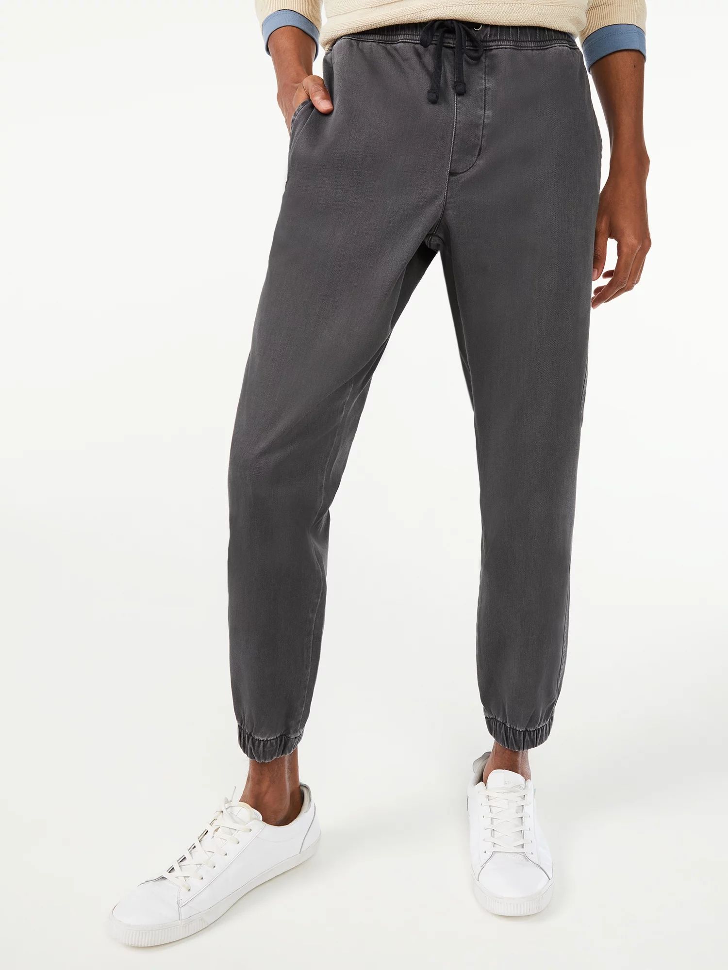 Free Assembly Men's Denim Joggers - Walmart.com | Walmart (US)