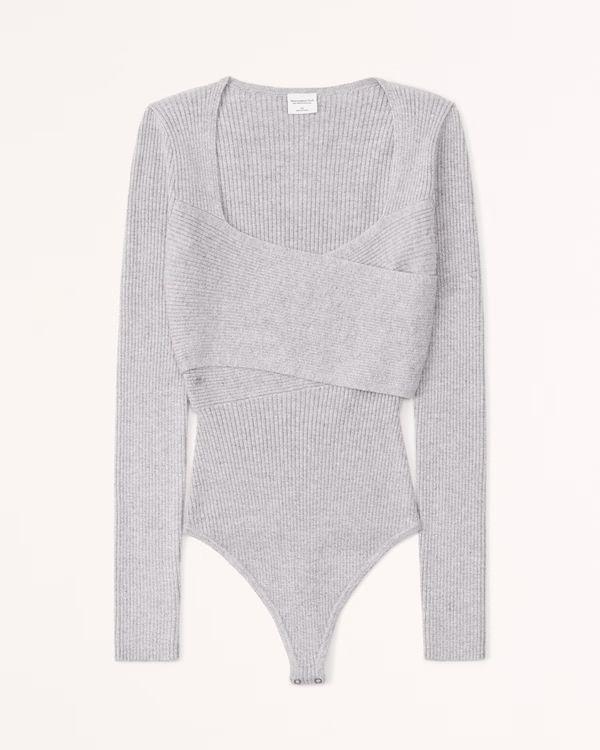 LuxeLoft Wrap Sweater Bodysuit | Abercrombie & Fitch (US)
