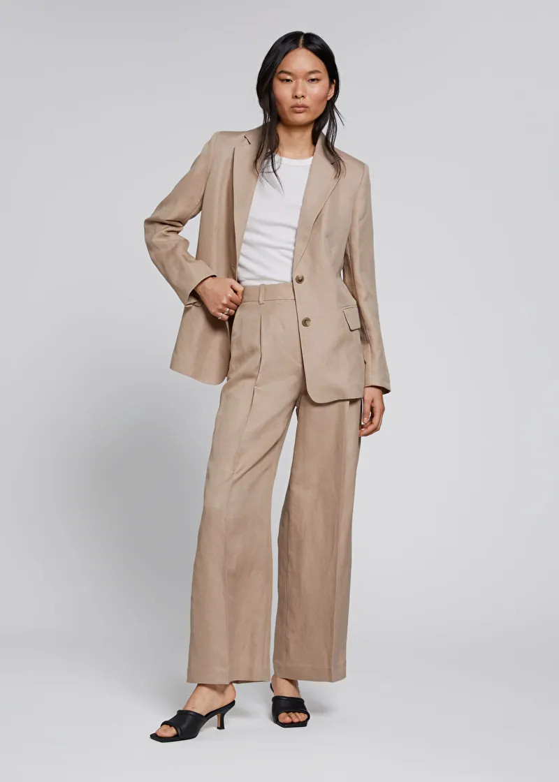 Wide Tailored Press Crease Trousers | & Other Stories US