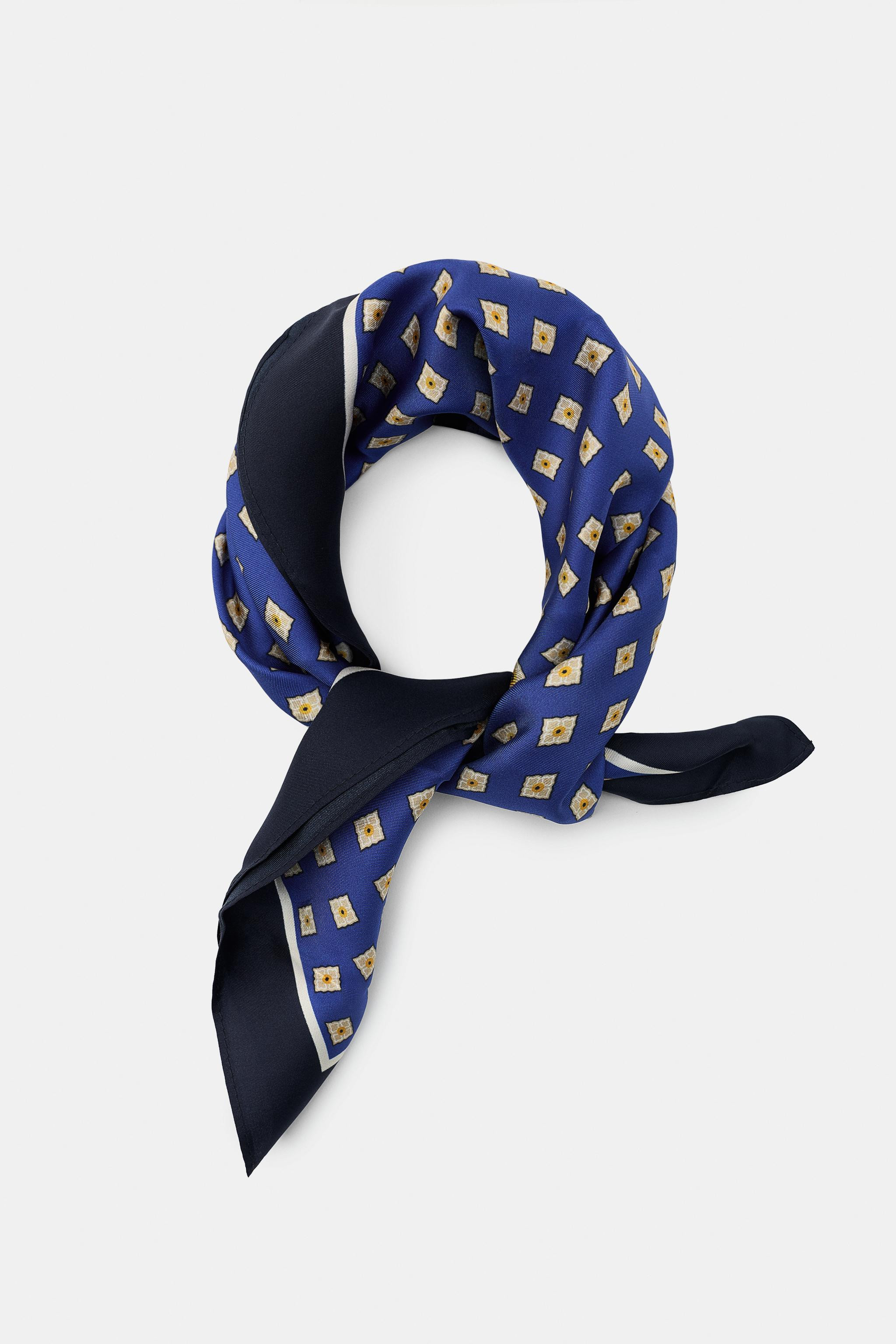 100% SILK POLKA DOT PRINT SCARF | Zara US