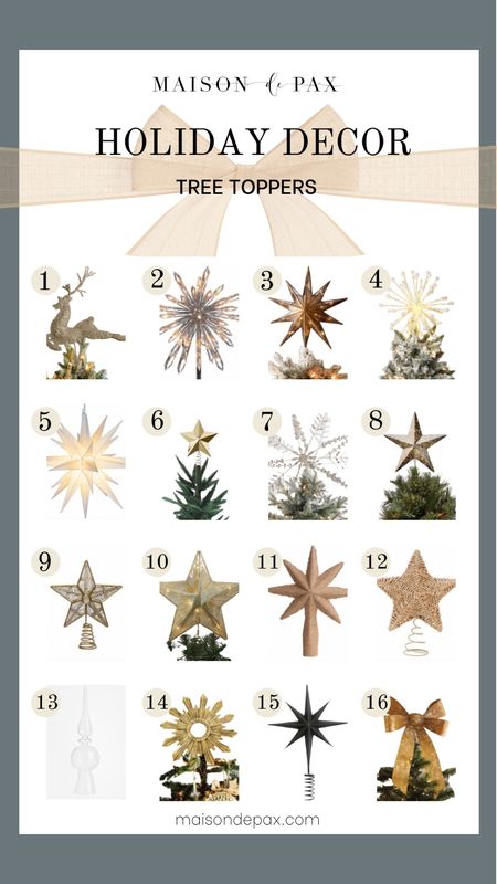 Don’t forget that shining star on top of your tree! This roundup is perfect for any price point or holiday theme  

#LTKhome #LTKSeasonal #LTKHoliday