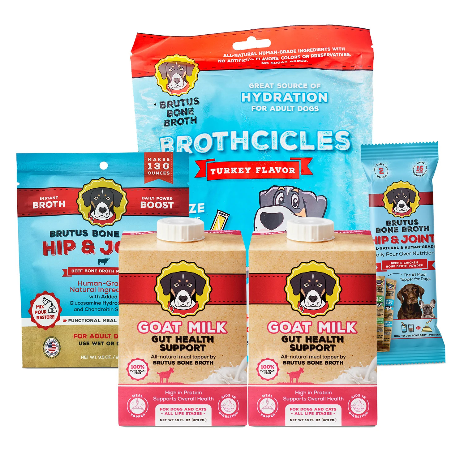 Brutus Broth Hydration Bundle | Dog Broth & Treats | Brutus Broth