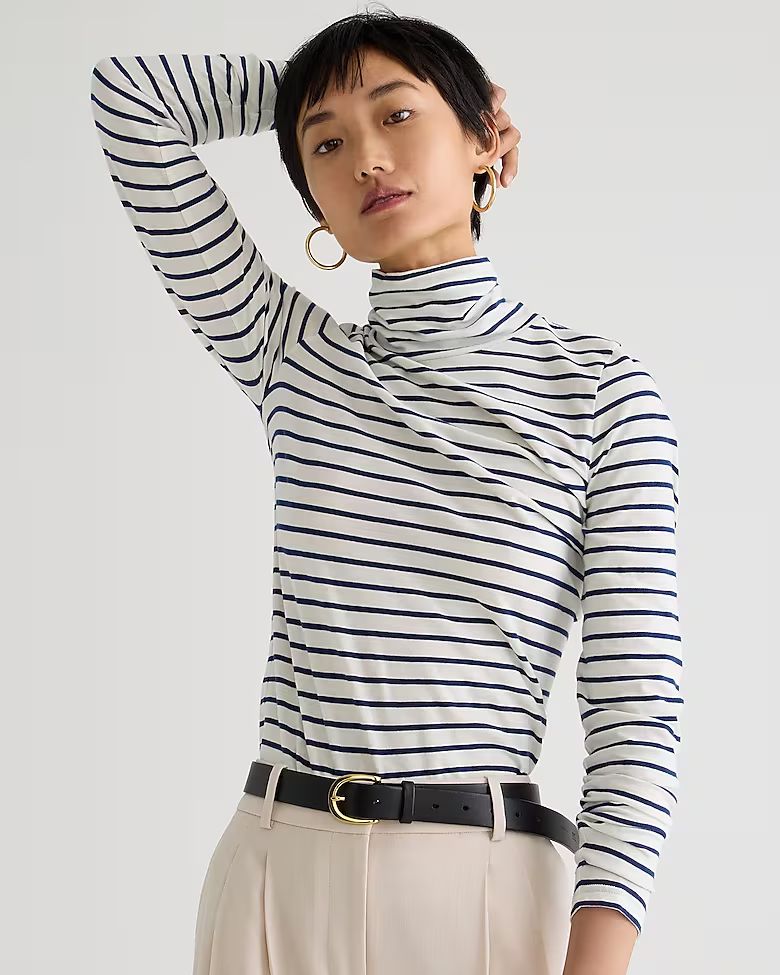 Tissue turtleneck in stripe | J.Crew US