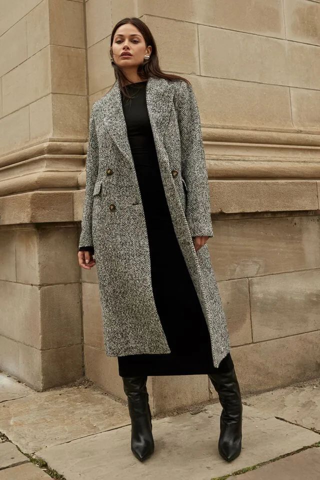 Tweed Top Coat | Dynamite Clothing