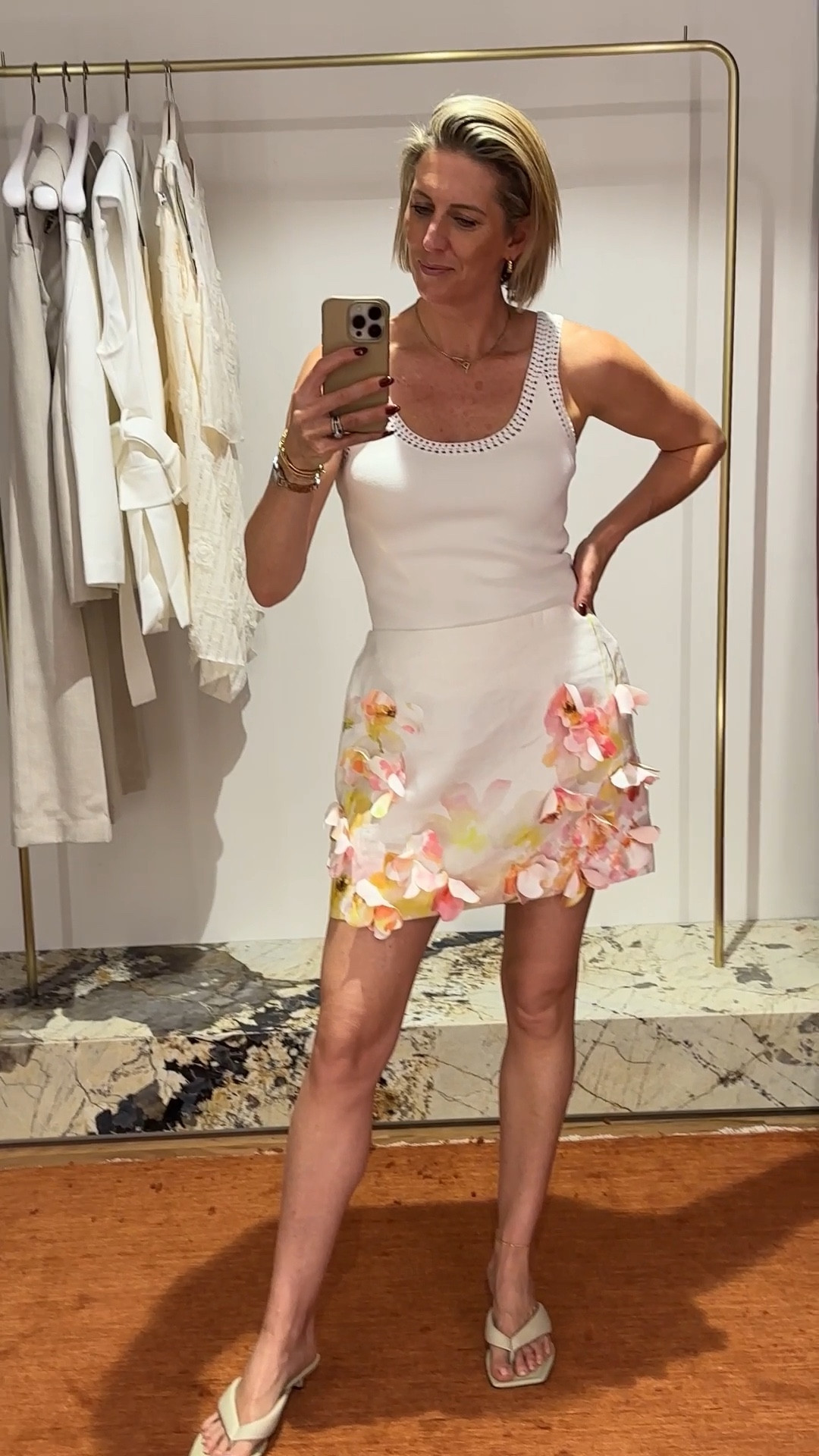 APPLIQUÉ details… still thinking about this stunning skirt!! Should I get it ?! May has for the tank and shoes already…. 

#LTKshoes #LTKpartywear #LTKsummer