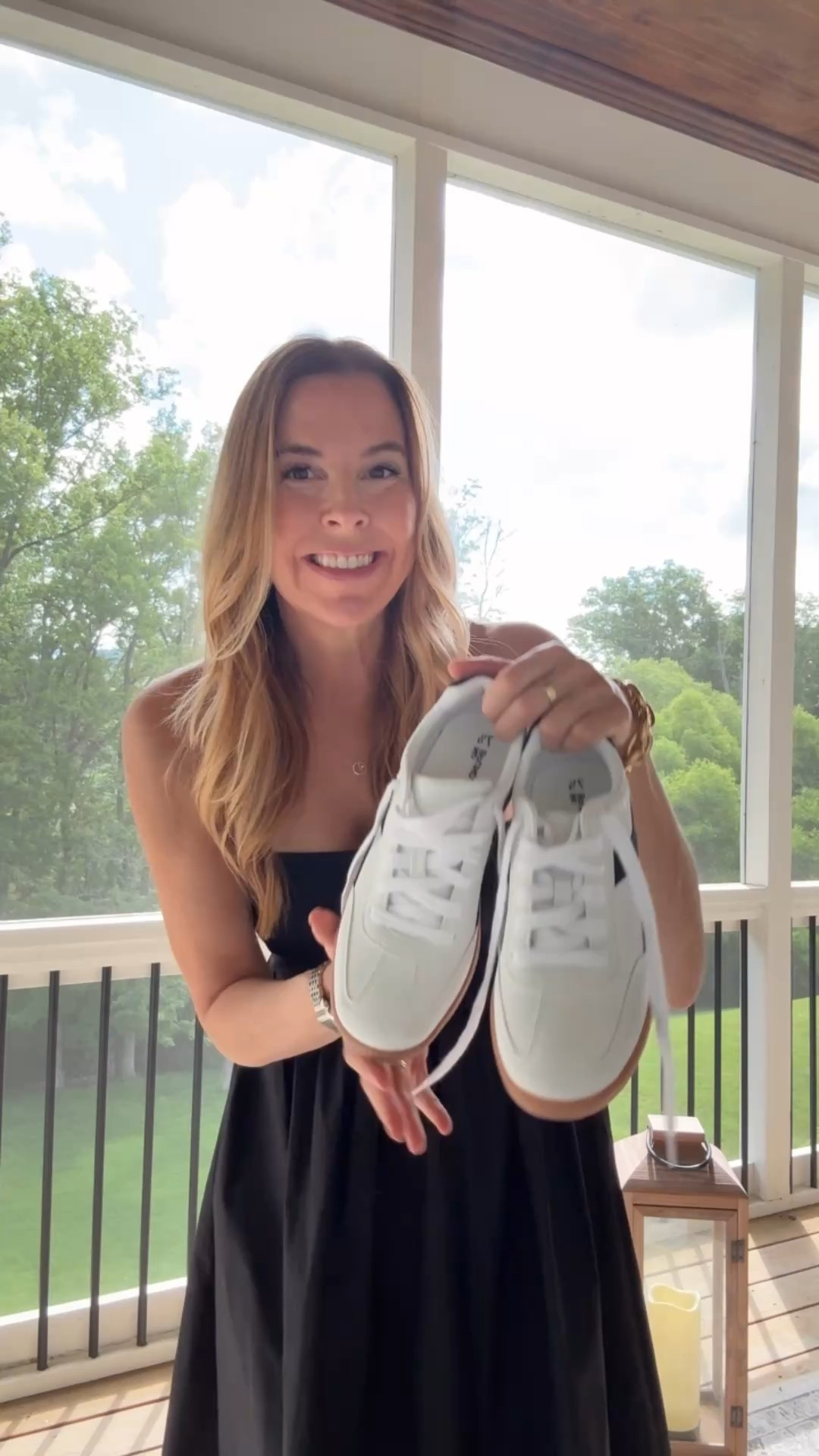 Such chic and affordable looks from Walmart! In love with this empire waist black dress. Looks awesome with heels and super cute with sneakers. Size down in the black midi dress and size up in the white t-shirt. @walmartfashion #walmartpartner #walmartfashion

#LTKFindsUnder50 #LTKSummerEdit