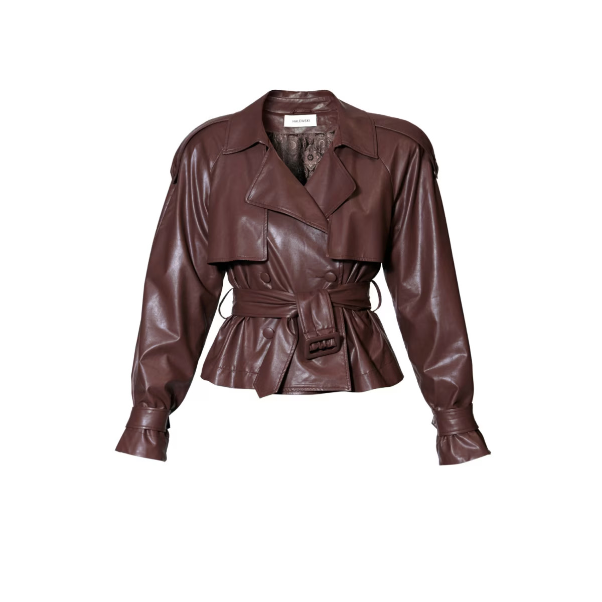 Collins Chocolate Brown Short Trench Jacket | Wolf & Badger