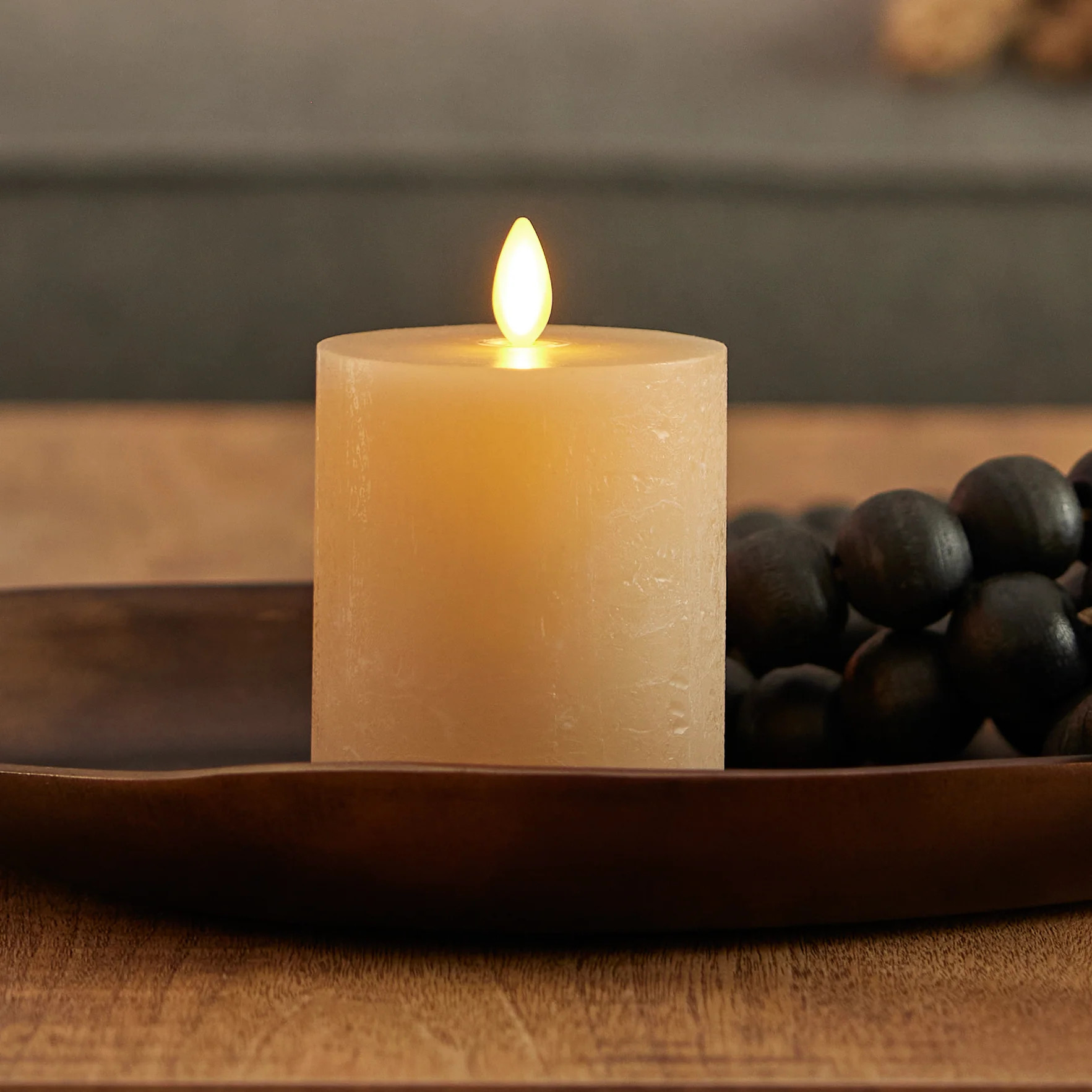 Rechargeable Seaglass Fog Pillar | Luminara