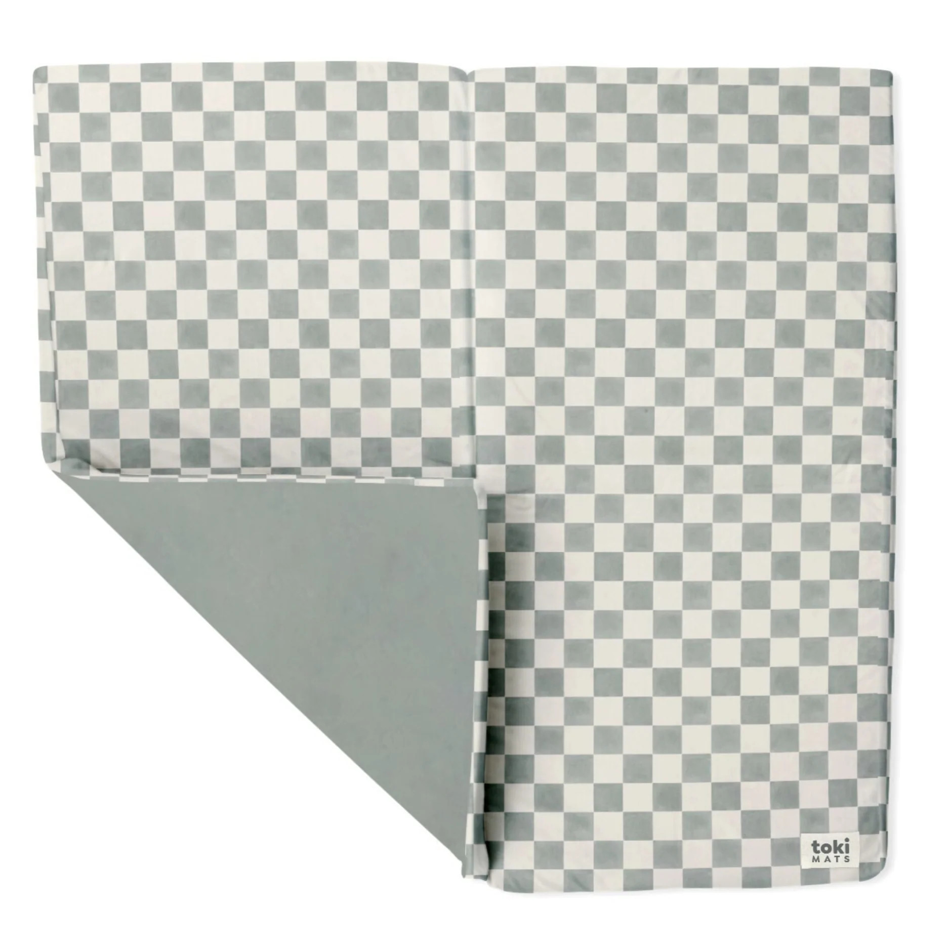 Checker Matcha Organic Cotton Mat | Toki Mats