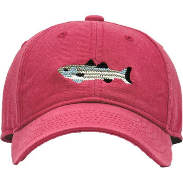 Striped Bass Baseball Hat, Weathered Red | Maisonette