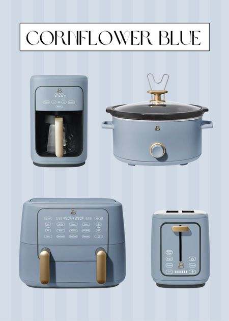 Cornflower blue kitchen appliances from the beautiful by drew Barrymore kitchenwares collection from Walmart 

#LTKhome #LTKunder100 #LTKunder50