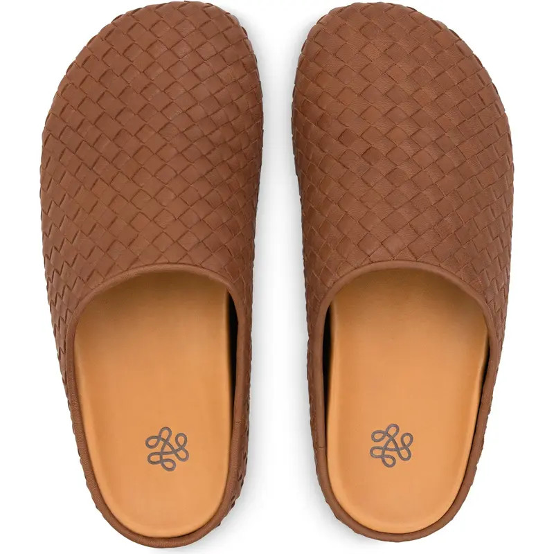 The Sak Bolinas Leather Woven Clog in Pyrite Woven at Nordstrom, Size 6 | Nordstrom