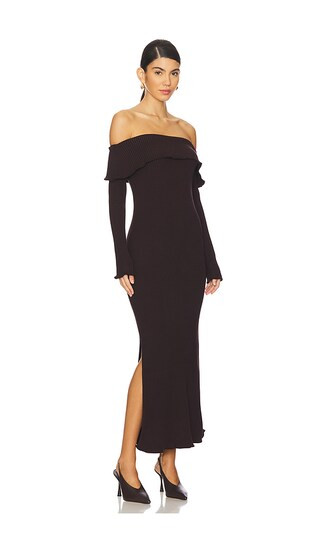 Meadow Lettuce Edge Midi in Smoky Quartz Fall Cocktail Dress Fall Dress Outfits Fall 2024 Fashion | Revolve Clothing (Global)