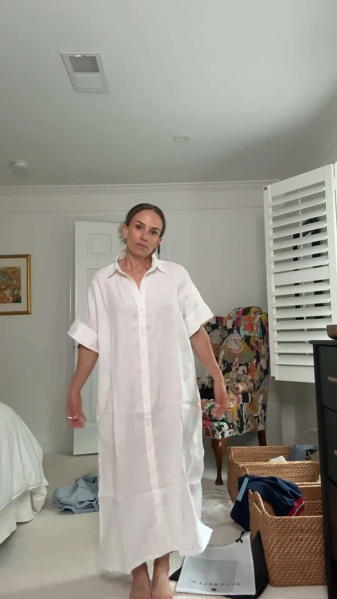 This is from Spanx. Maybe styled it could work, but it's pretty sheer for an everyday dress. 

It would make a good swim coverup 

If you are looking for a long white shirt dress, I would recommend Frank and Eileen.

#LTKmomlife #LTKPetite #LTKSwim