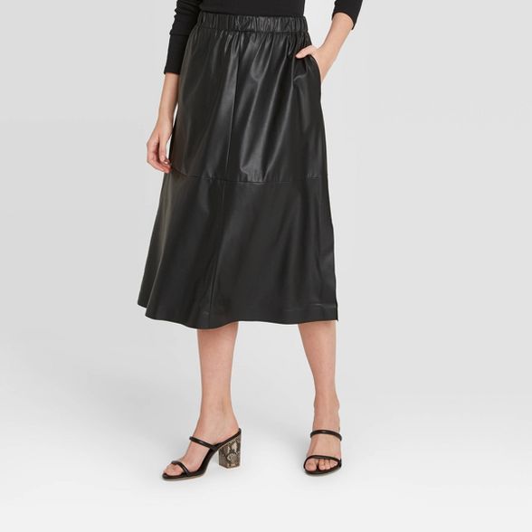 Women's A-Line Faux Leather Skirt - A New Day™ | Target