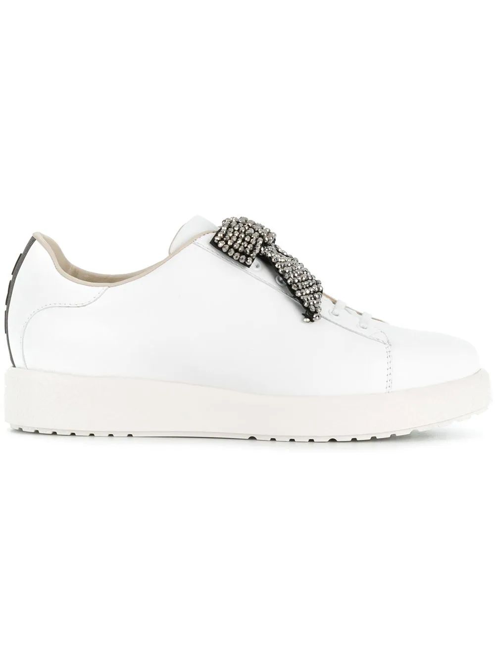 Alberto Gozzi embellished bow sneakers - White | FarFetch US