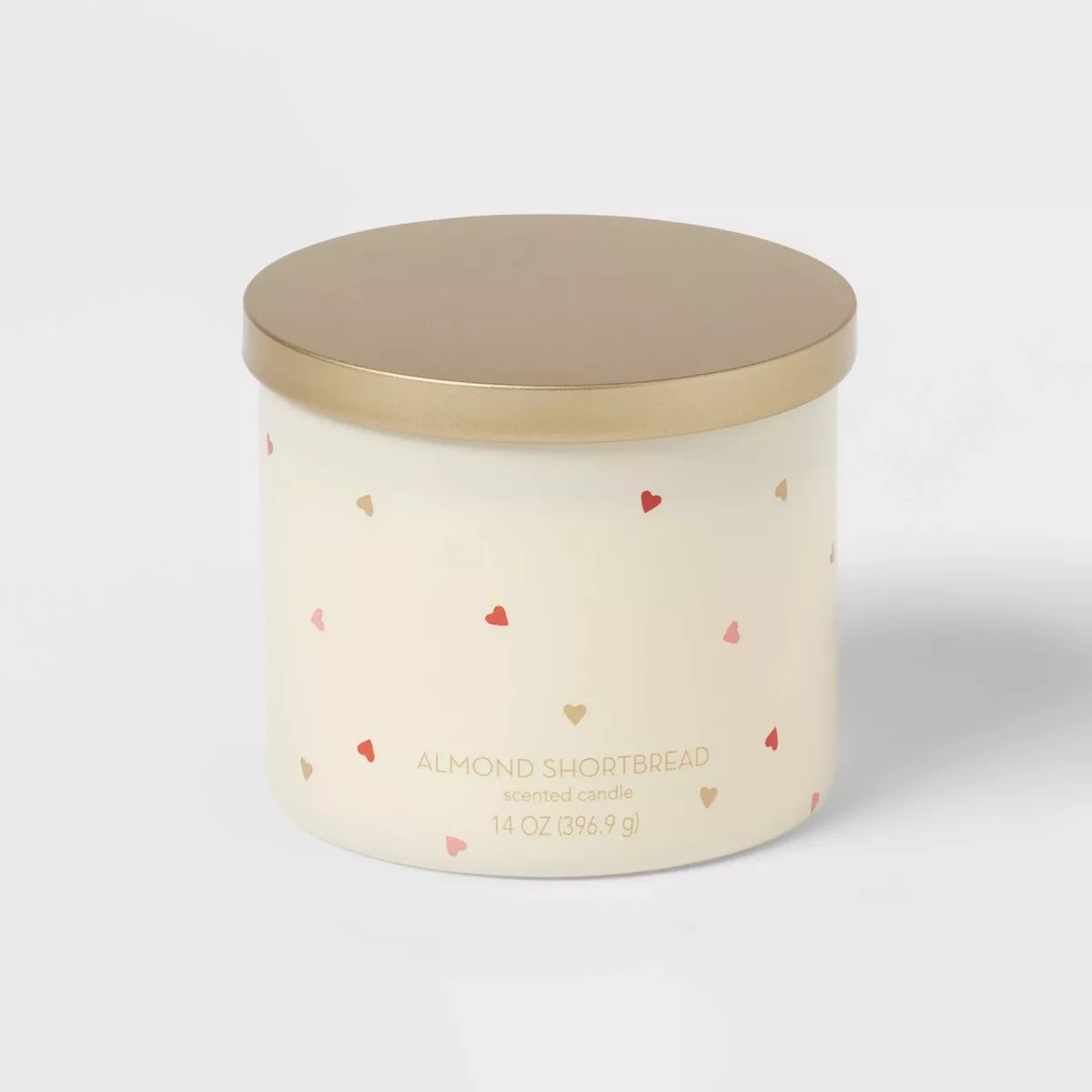 3-Wick 14oz Candle Hearts Ivory Almond Shortbread - Threshold™ | Target