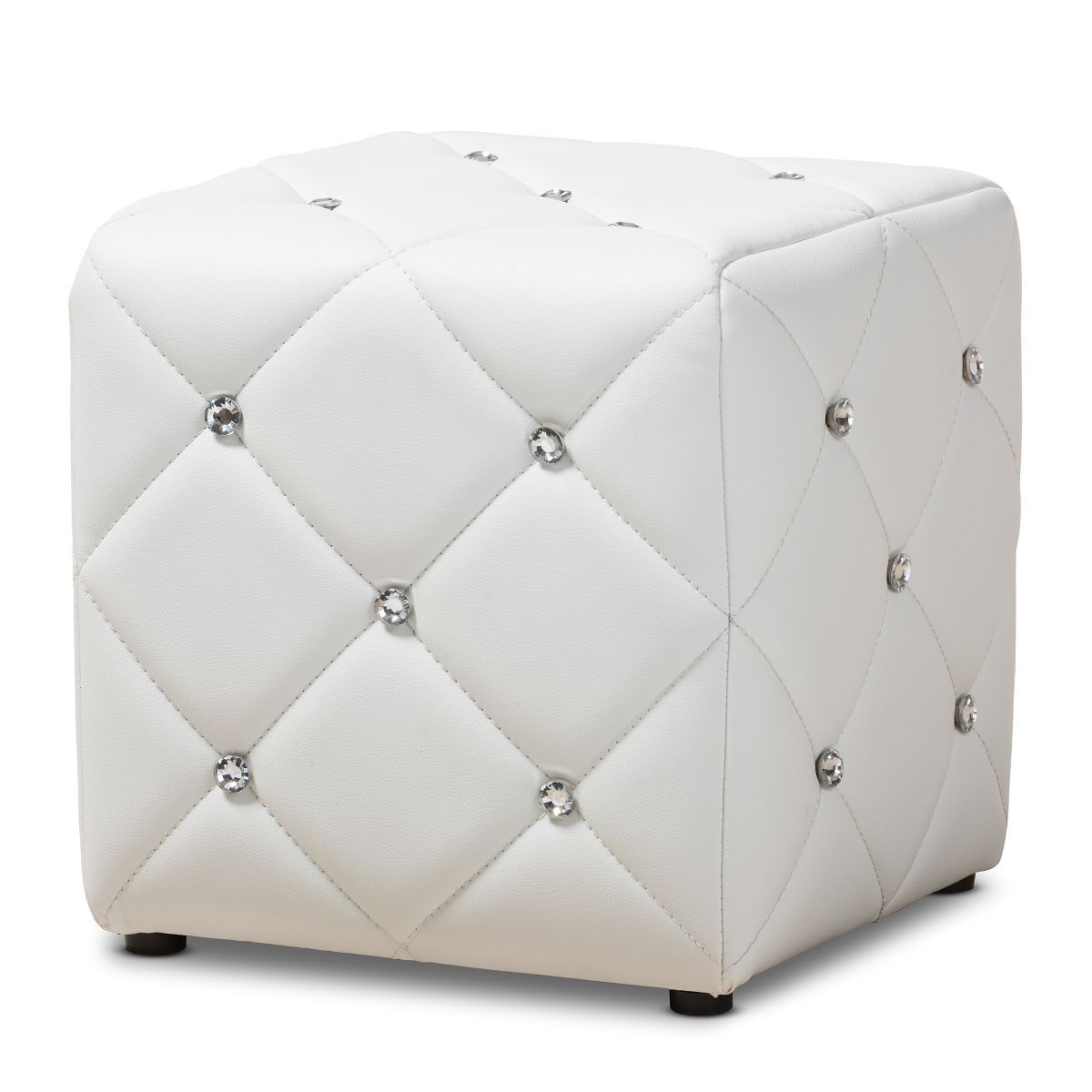 Stacey Modern and Contemporary Faux Leather Upholstered Ottoman - Baxton Studio | Target