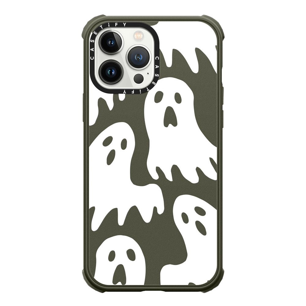 Halloween spooky white ghosts transparent pattern | Casetify