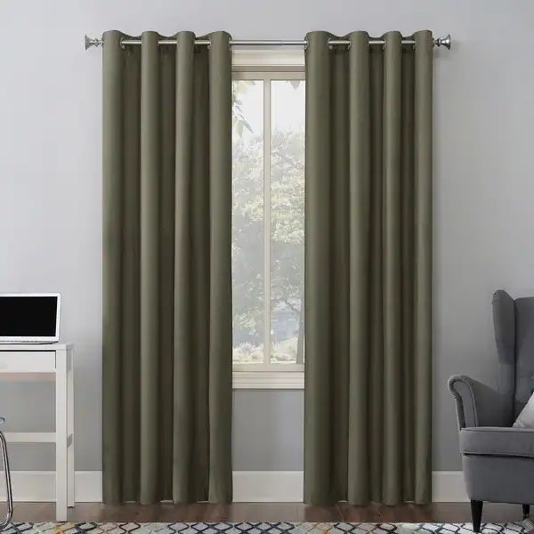 Sun Zero Cameron Thermal Insulated Total Blackout Grommet Curtain Panel, Single Panel | Bed Bath & Beyond