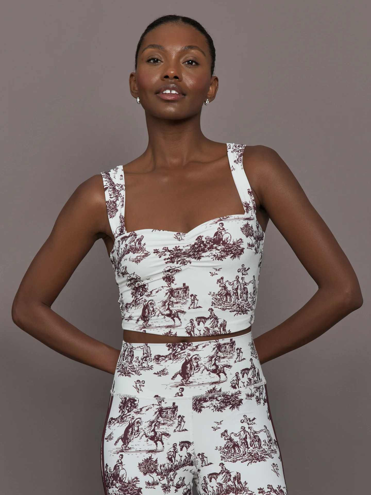 Toile Longline Sports Bra - Fig Toile | Carbon38