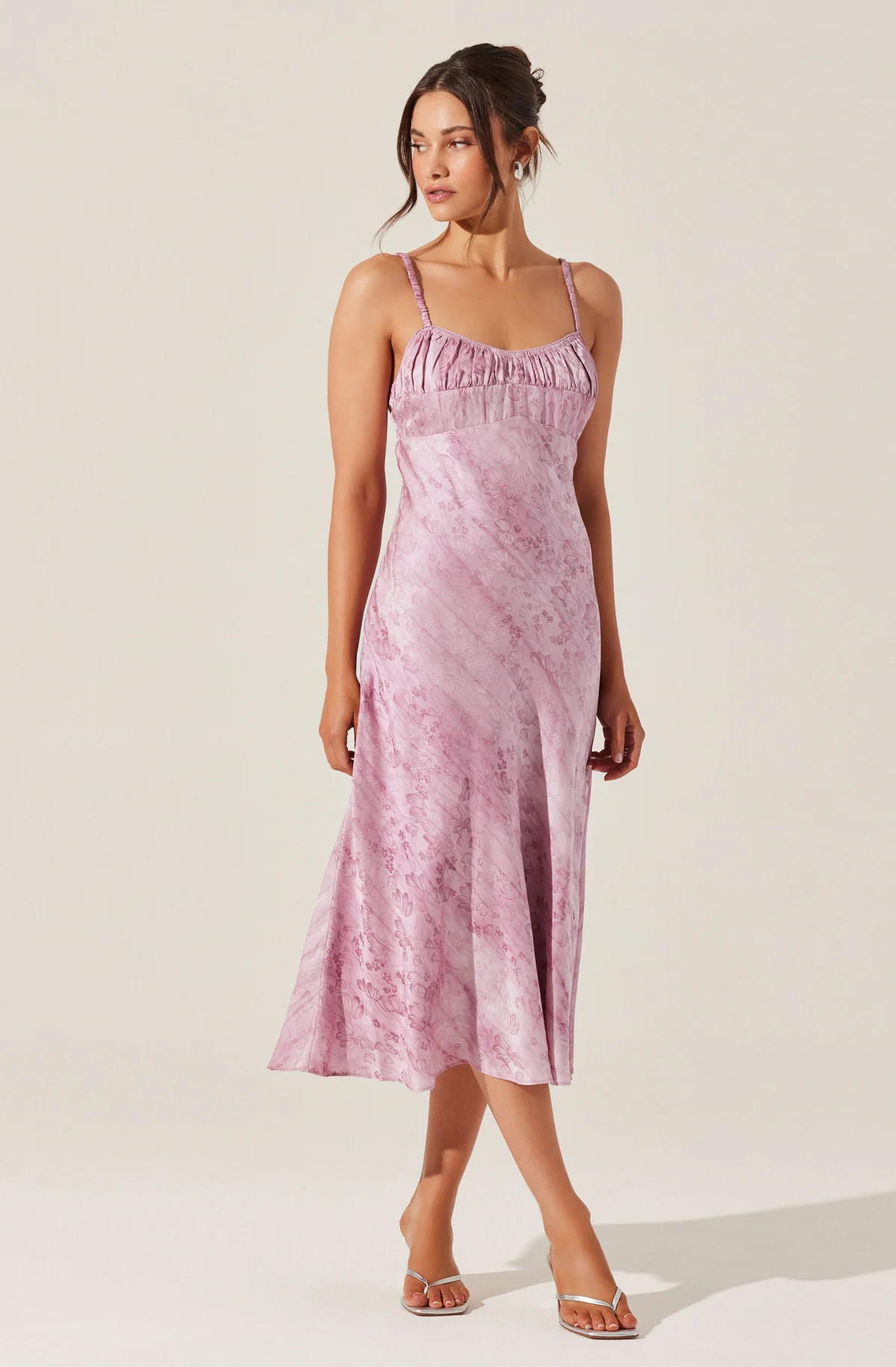 Kaiya Jacquard Satin Midi Dress | ASTR The Label (US)