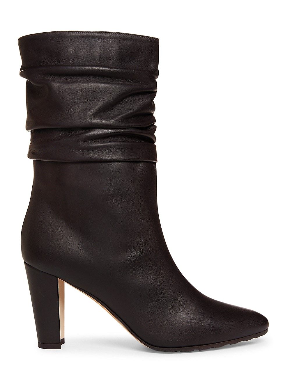 Manolo Blahnik Calasso Ruched Leather Boots | Saks Fifth Avenue