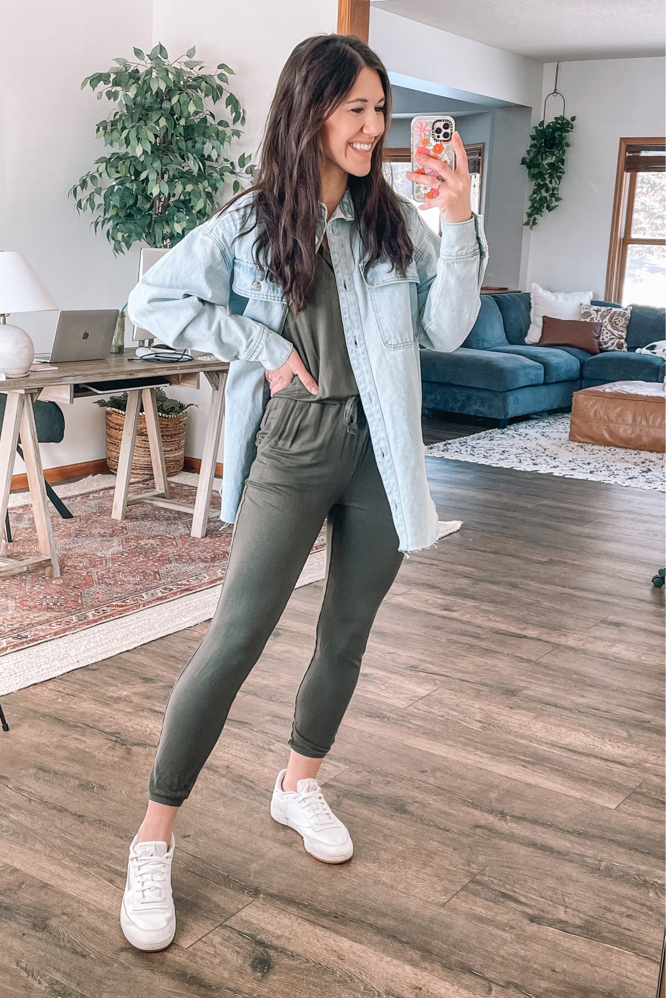 Target style denim shacket with a jumpsuit

Amazing fashion 
Spring outfits 
Denim jacket 
Spring outfit 
Travel outfit, travel outfits 
White sneakers 
Reebok
Casual outfits 

#LTKunder50 #LTKstyletip #LTKFind