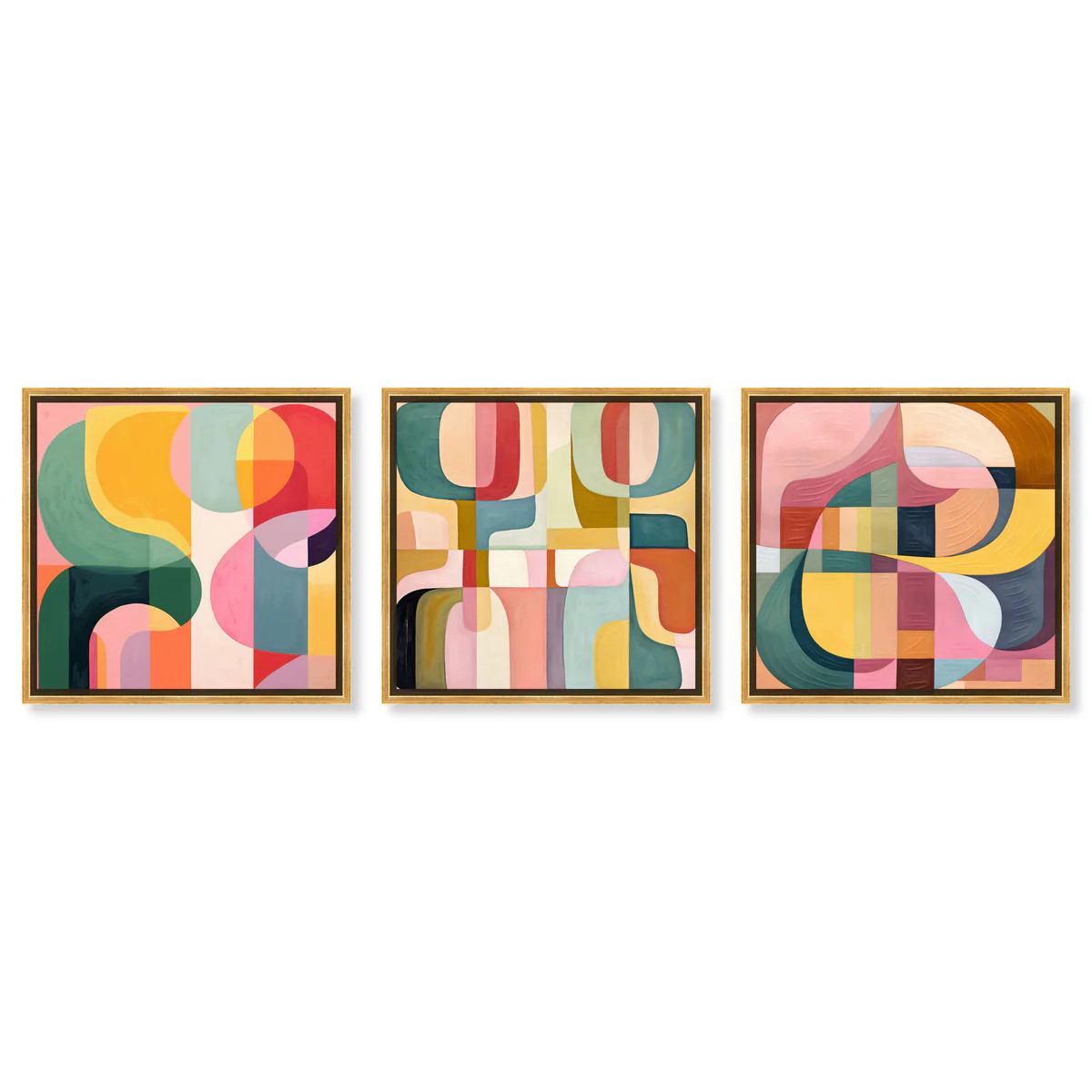 Palm Springs Abstract Set - With High-gloss Gel | Oliver Gal
