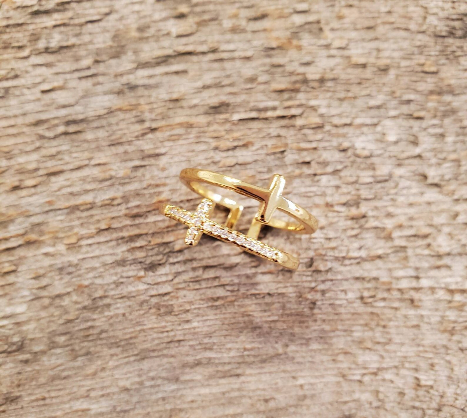 Double Cross Ring | Etsy | Etsy (US)
