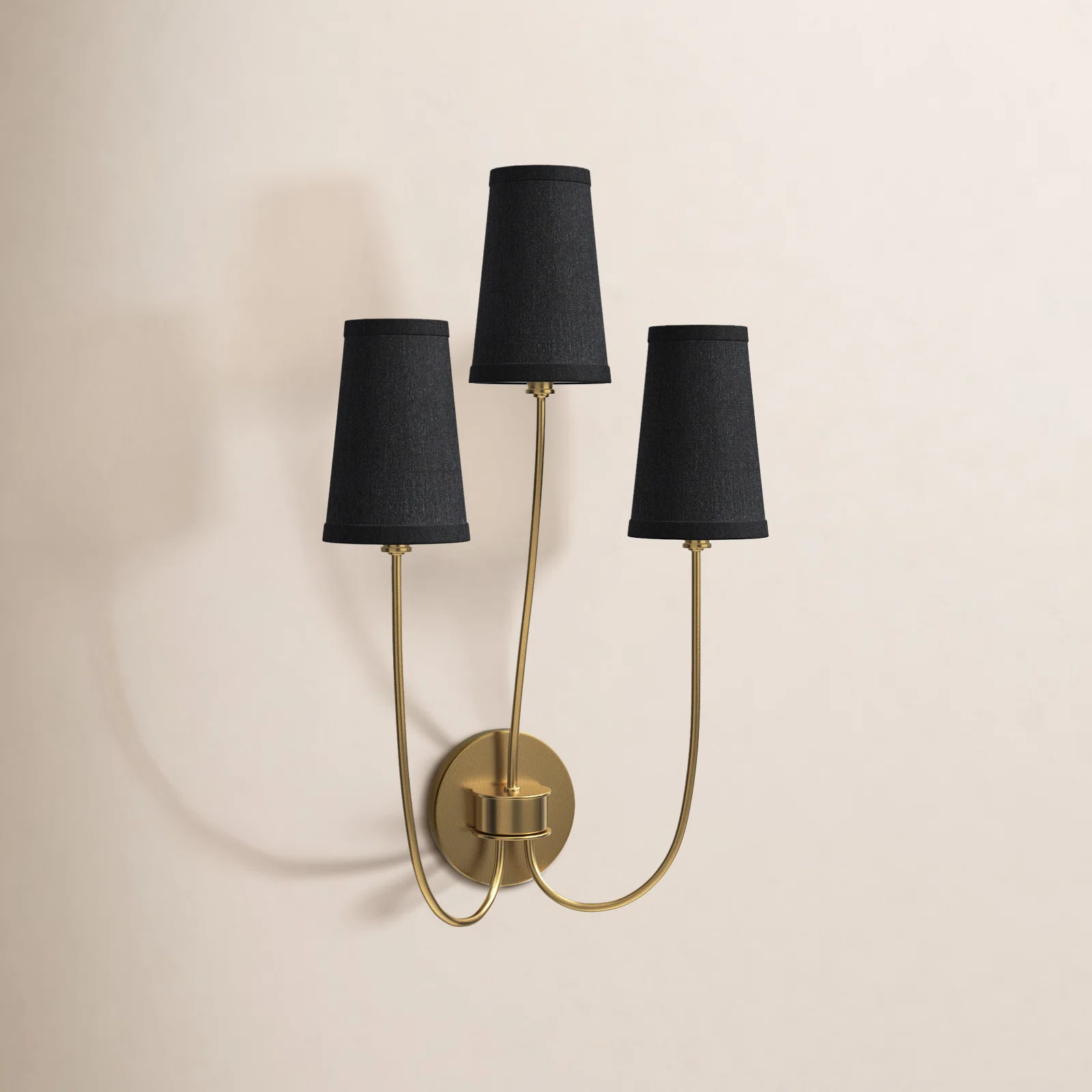 Revel 3 - Light Dimmable Brass Armed Sconce | Wayfair North America