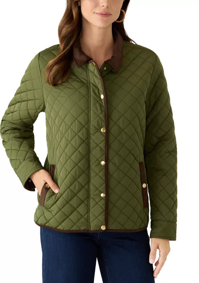 Women's Corduroy Trim Barn Jacket | Belk