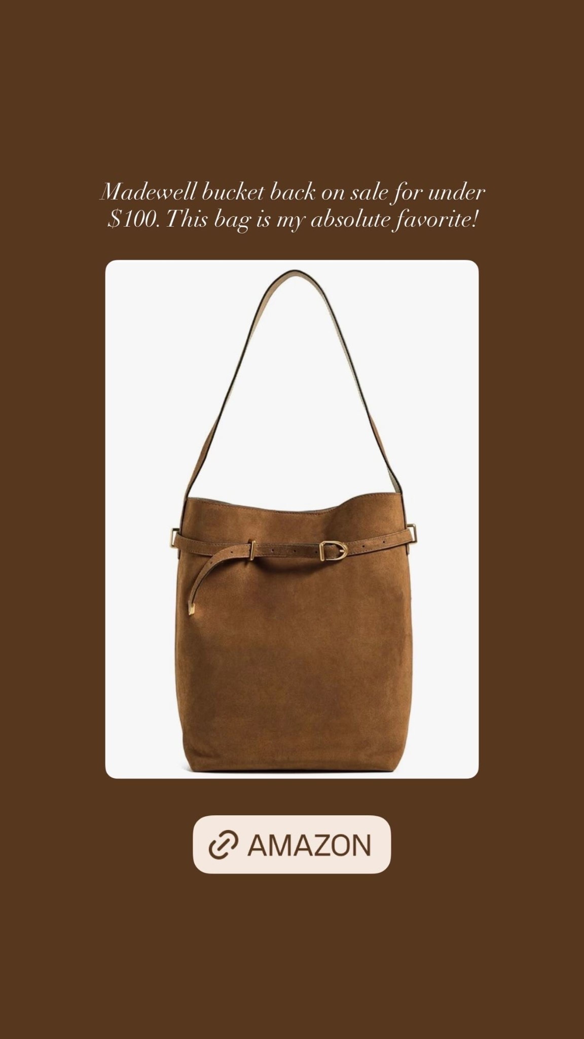 My favorite bag is on sale. This purse fits it all!

Madewell bucket bag, Genuine suede

#LTKmomlife #LTKSaleAlert