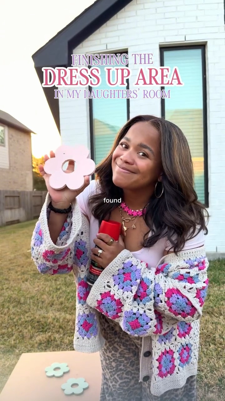 finishing a little dress up corner for the girls to make their room a home base of fun memories for them!! painting over the original color — how do we think it turned out?! #girlsroomstyling #kidsroom #colorfulspaces #homeprojects #girlmom

#LTKmomlife #LTKKids