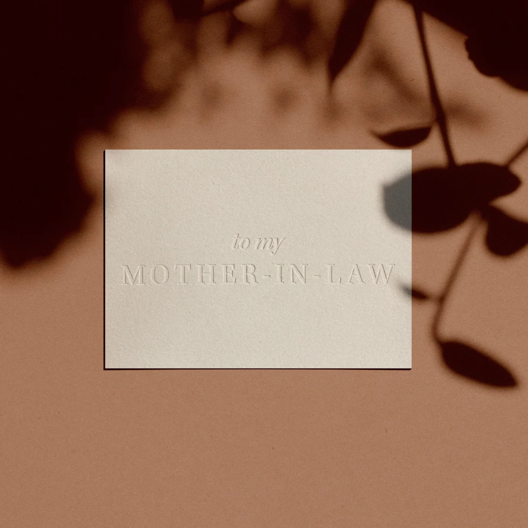to my MOTHER-IN-LAW Card | Letterpressed | Minimal | Simple | Classy | Modern | Etsy (US)