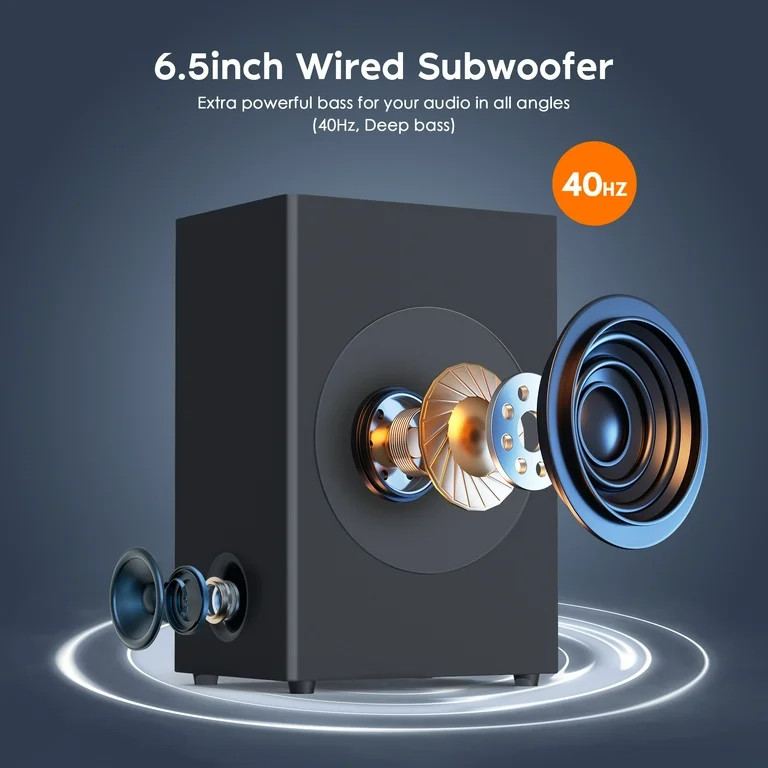 GCZ Soundbar with Subwoofer, 2.1 CH Separable Sound Bars for TV, Bluetooth/HDMI-ARC/Aux/Opt 3D Su... | Walmart (US)