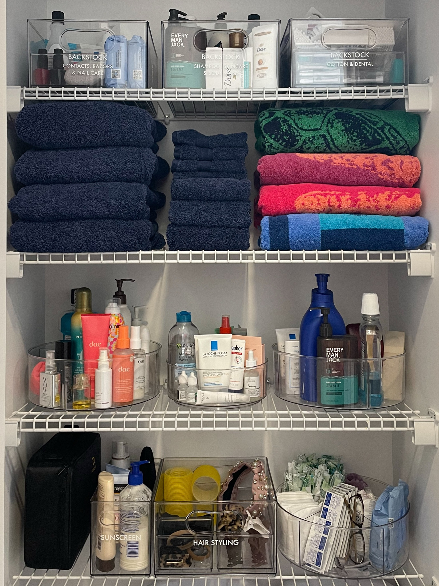 Bathroom closet organization / Walmart / the home edit / acrylic bins / home organization / organized bathroom 

#LTKHome