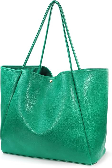 Oversize Pu Leather Tote Women Weekender Bag Shopper Handbag Travel Purse | Amazon (US)