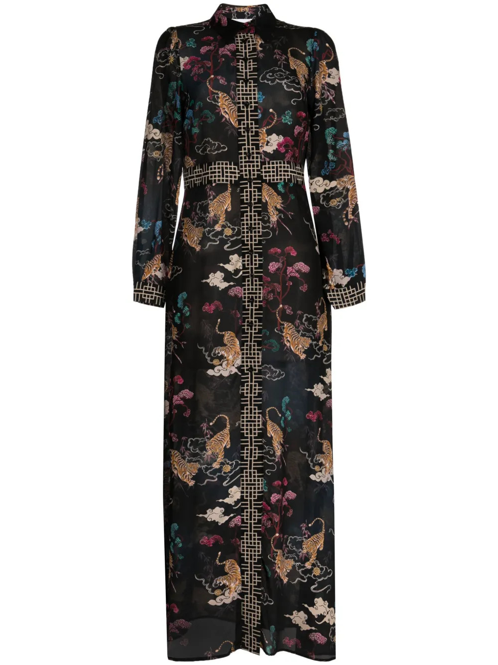 Hayley Menzies graphic-print Silk Dress - Farfetch | Farfetch Global